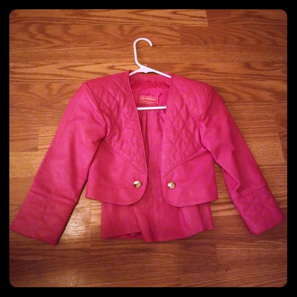 Leather skirt and jacket set